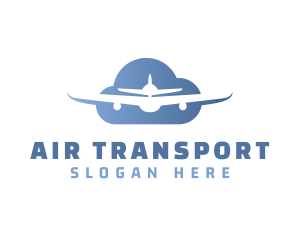 Cloud Airplane Flight logo design