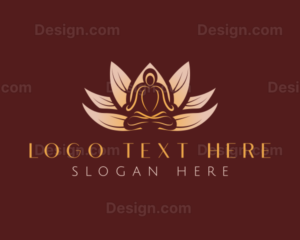 Lotus Meditation Flower Logo