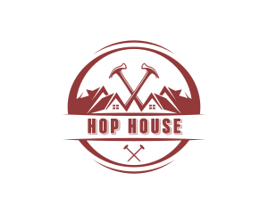 Hammer House Contractor logo design