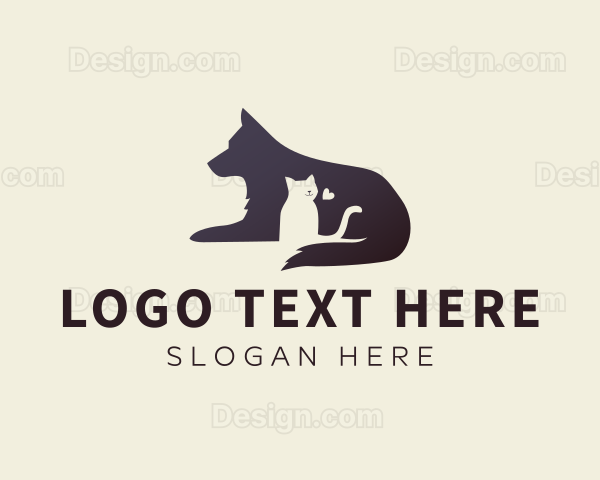 Cat Dog Love Logo