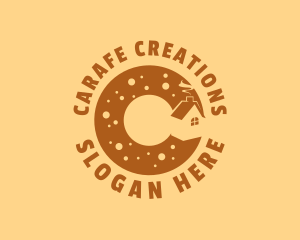 Donut Bake House Letter C logo design