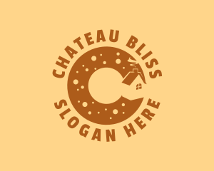 Donut Bake House Letter C logo design