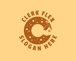 Donut Bake House Letter C logo design