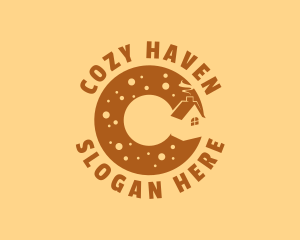 Donut Bake House Letter C logo design