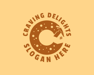 Donut Bake House Letter C logo design