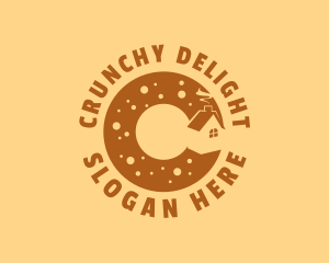 Donut Bake House Letter C logo design