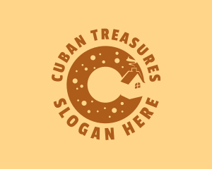 Donut Bake House Letter C logo design