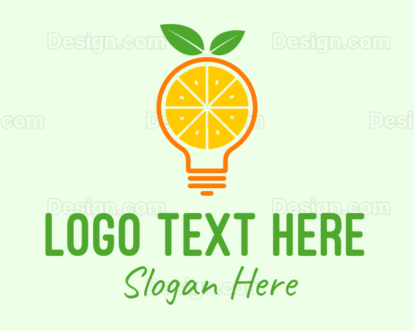 Orange Light Bulb Logo