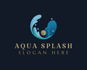 Ocean Pearl Wave logo design