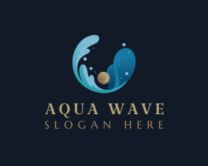 Ocean Pearl Wave logo design
