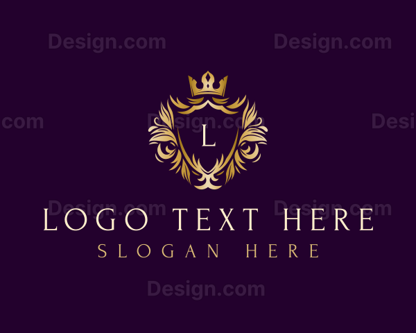 Elegant Shield Crown Logo