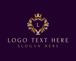 Elegant Shield Crown logo