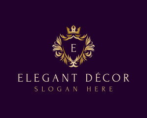 Elegant Shield Crown logo design