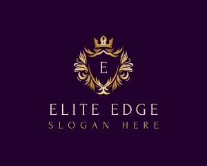 Elegant Shield Crown logo design