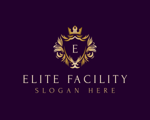 Elegant Shield Crown logo design