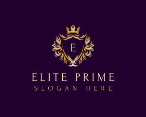 Elegant Shield Crown logo design