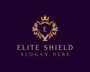 Elegant Shield Crown logo design