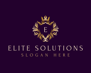 Elegant Shield Crown logo design