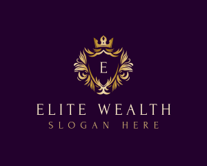 Elegant Shield Crown logo design