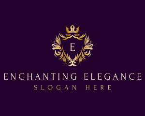 Elegant Shield Crown logo design