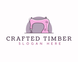 Floral Sewing Machine logo design