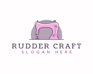 Floral Sewing Machine logo design