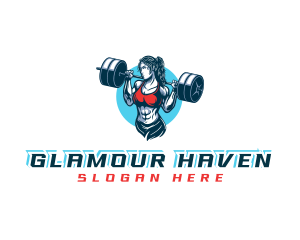 Sexy Bodybuilding Gym Logo