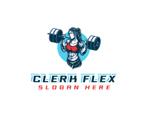 Sexy Bodybuilding Gym Coach logo design