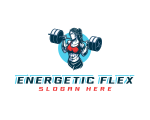 Sexy Bodybuilding Gym Coach logo design