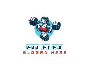 Sexy Bodybuilding Gym Coach logo design