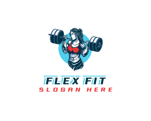 Sexy Bodybuilding Gym Coach logo design