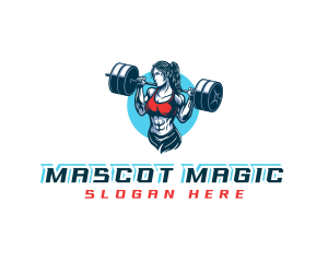 Sexy Bodybuilding Gym Coach logo design