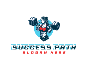 Sexy Bodybuilding Gym Coach logo design