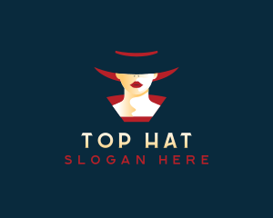 Fashion Hat Woman logo design