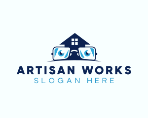 Glasses Smart House logo design