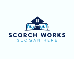 Glasses Smart House logo design