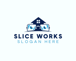 Glasses Smart House logo design