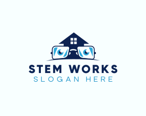 Glasses Smart House logo design