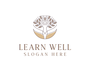 Wellness Nature Tree Woman logo design