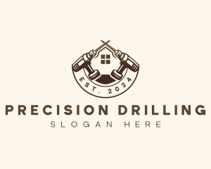 Carpentry Drill Builder logo design