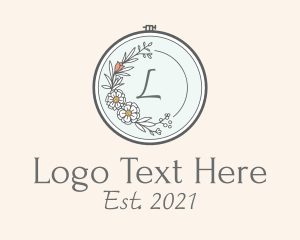 Floral Wreath Embroidery logo