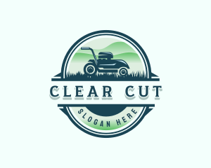 Lawn Mower Gardening logo design