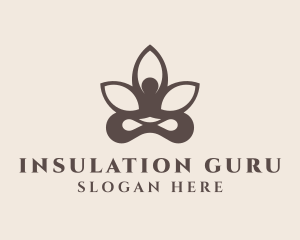 Meditation Human Lotus logo design