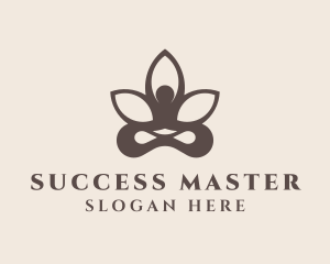 Meditation Human Lotus logo
