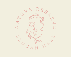 Natural Woman Face logo design