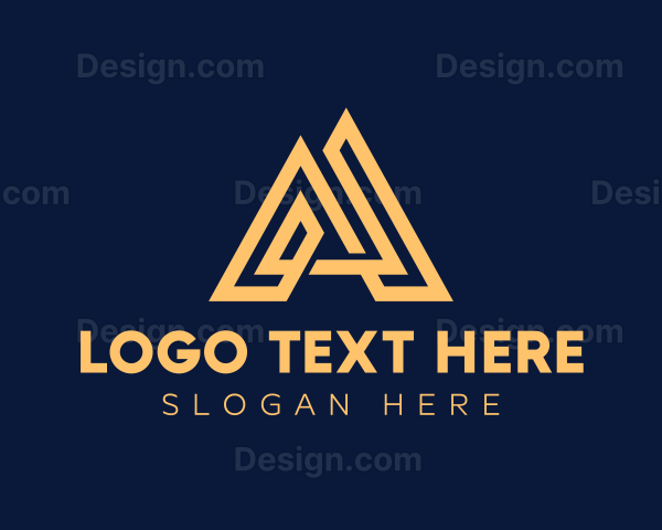 Red Geometric Letter A Logo
