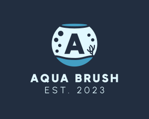 Fishbowl Bubble Water Aquarium  logo design