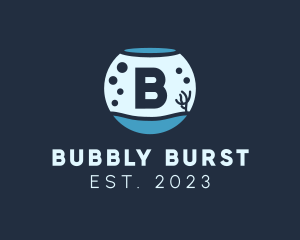 Fishbowl Bubble Water Aquarium  logo design