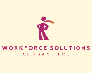 Manpower Recruitment Worker logo design