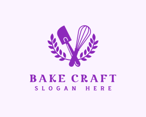 Baking Whisk Spatula logo design